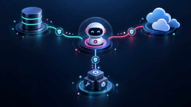AI 에이전트에서 사내 데이터베이스와 외부 API, MCP 서버로 이어지는 경로별 승인 지점